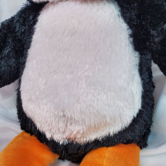 Build a Bear Arctic Penguin Plush Toy 17" Black and White Glittery Sparkles - Picture 6 of 8